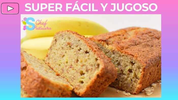 PAN de BANANA Y AVENA o BiZCOCHO DE PLÁTANO Y AVENA |Sandra ChefPastelera