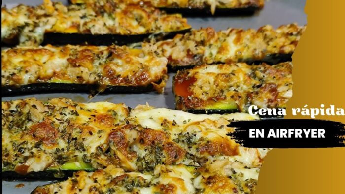 PANINIS DE CALABACÍN EN FREIDORA DE AIRE|| Cena rápida en freidora de aire #cosori