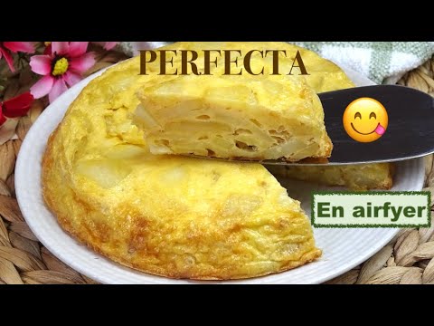 PERFECTA!! Como Hacer TORTILLA de PATATA, En FREIDORA de AIRE (AIRFYER)