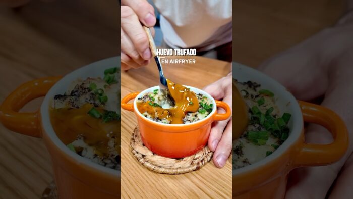 RECETA DE HUEVO TRUFADO EN AIRFRYER #receta #quedeliciarecetas #recetasfaciles #airfryer