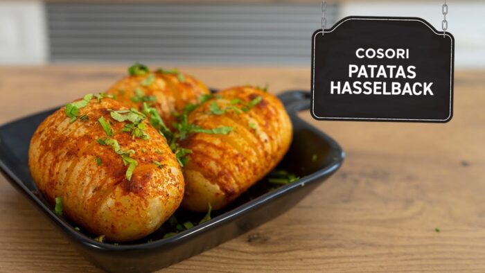 Receta – Patatas Hasselback en freidora sin aceite Cosori