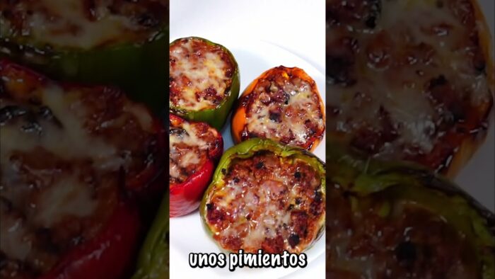 Receta de pimientos 🫑 rellenos en freidora de aire #freidoradeaire #receta #airfryer #sofistips