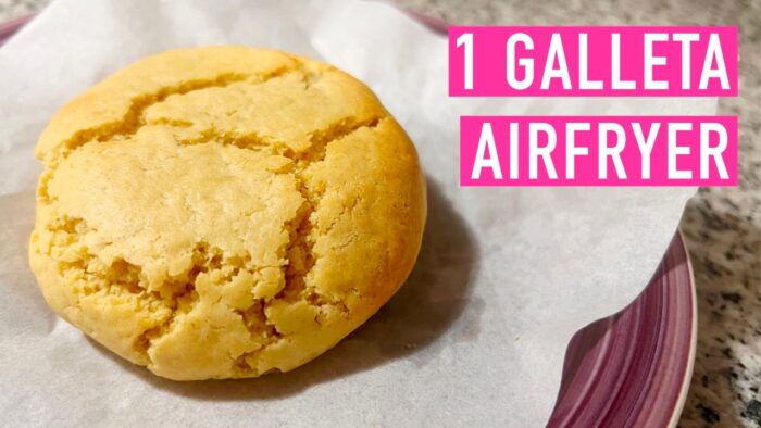 Receta para UNA SOLA GALLETA en AIRFRYER 🍪