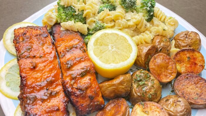 SALMON EN SALSA DE MIEL CON  MOSTAZA EN LA AIR FRYER
