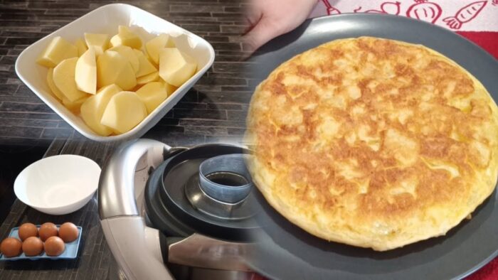 TORTILLA DE PATATAS ESPAÑOLA EN THERMOMIX. RECETA MUY FÁCIL Y RÁPIDA.