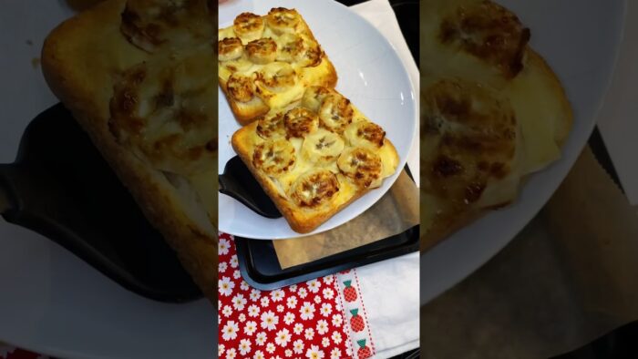 Torrada de banana com queijo na air fryer #receitasfaceis #cookwithme #recipe #breakfastideas