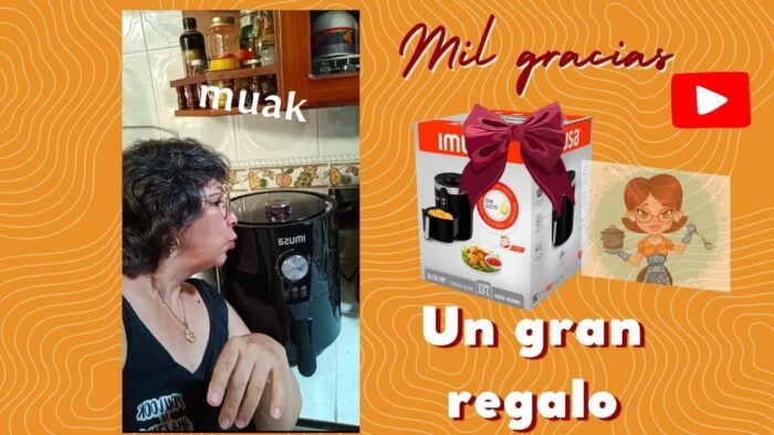 como cocinar en freidora de aire, gracias a  el pago de YouTube  y mis suscriptores
