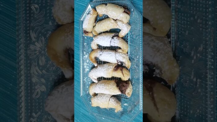 croissants relleno de chocolate en freidora de aire #shorts