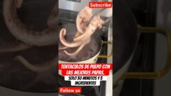 #receta cocinar pulpo con las mejores papas fritas #facilyrapido #recetasfaciles #viralvideo #shorts
