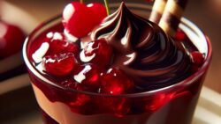 Receta de compota de cereza con crema de chocolate