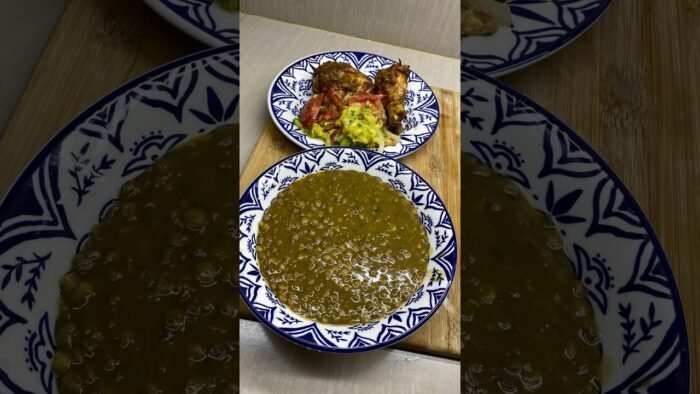 «¡Almuerzo delicioso en casa! Lentejas caseras y pollo asado en freidora de aire» #AlmuerzoCasero
