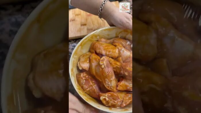 ALITAS DE POLLO EN SALSA MEXICANA CON FREIDORA DE AIRE., ¡¡te van a encantar!! #airfryer #recetas