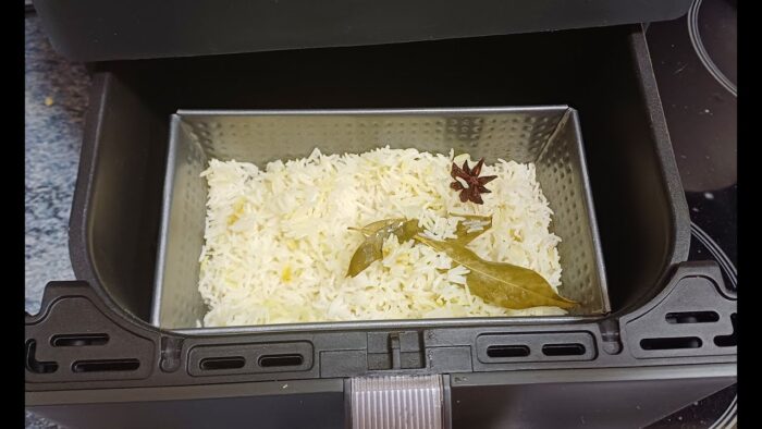 Arroz perfecto en freidora de aire! Esponjoso y rico rico!