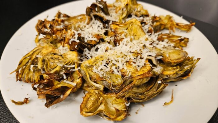 CHIPS DE ALCACHOFA EN FREIDORA DE AIRE con QUESO PARMESANO #airfryer