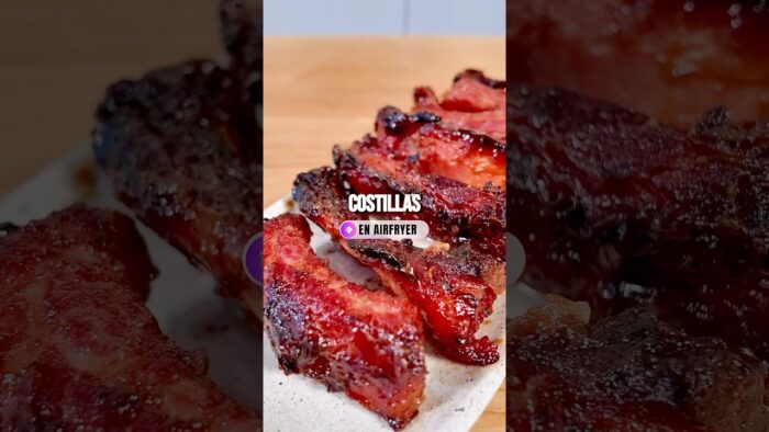 COSTILLAS EN AIRFRYER #receta #recetas #recetasairfryer #food #airfryerrecipes