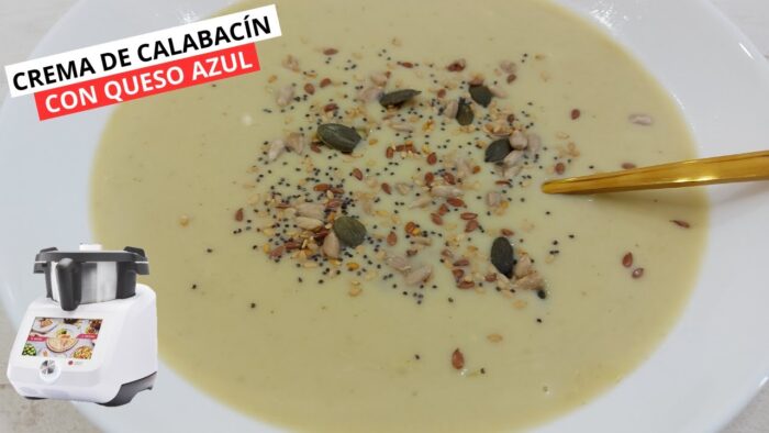 Crema de calabacin con queso azul en todas las Monsieur Cuisine y Thermomix
