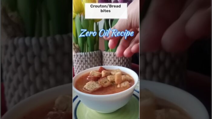 Croûtons /Bread Bites|zero oil recipe| air fryer Recipe#yummy #food #cooking #easyreciepe #quick
