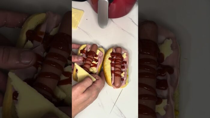 Desayuno rápido : Pizza Dogs en Freidora de Aire #shorts #short #food