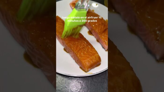 El mejor SALMÓN en AIR FRYER #recetasaludable