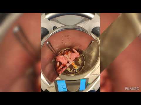 Escalopines con piña y salsa agridulce con Thermomix