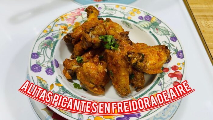 Nueva versión de-ALITAS PICANTES-en freidora de aire.  #receta #cocina #hotwings