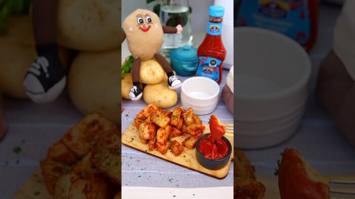 Papas fritas y saludables #papa #deliciosos #receta #facil #rapido #ketchup #rico #food #airfryer