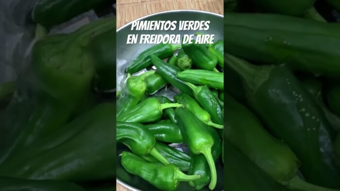 Pimientos Verdes en Freidora de Aire ¡DELICIOSOS!