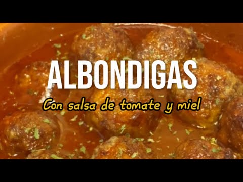 Receta albondigas con salsa de tomate y miel en #airfryer