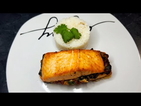 SALMÓN 🍣 RELLENO EN FREIDORA DE AIRE