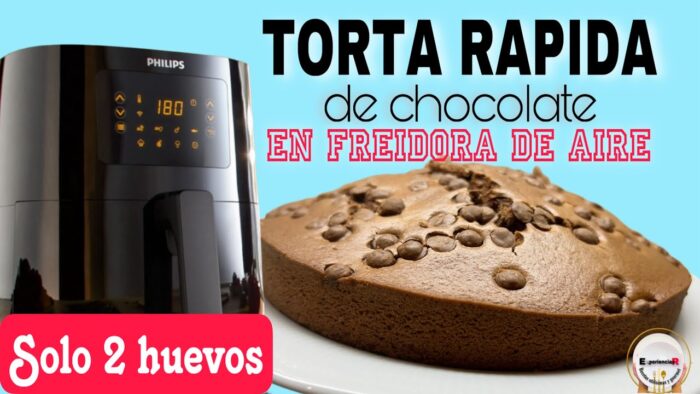 🔴TORTA Rapida de Chocolate 🍫 en FREIDORA de AIRE | Airfryer