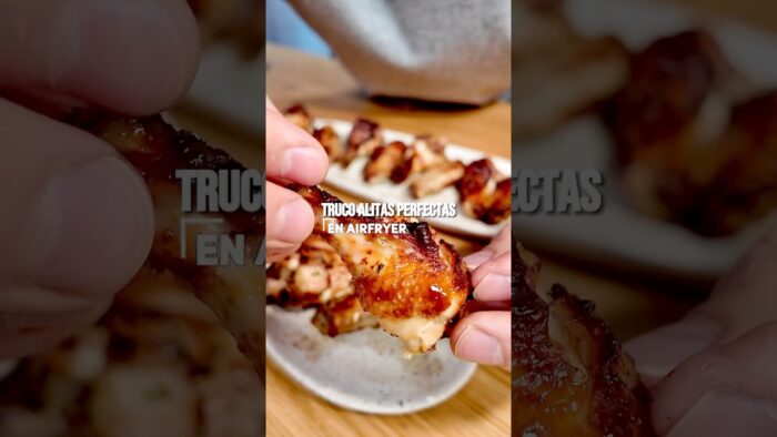 TRUCO PARA HACER LAS ALITAS DE POLLO PERFECTAS EN AIRFRYER #receta #recetas #recetacocina #food