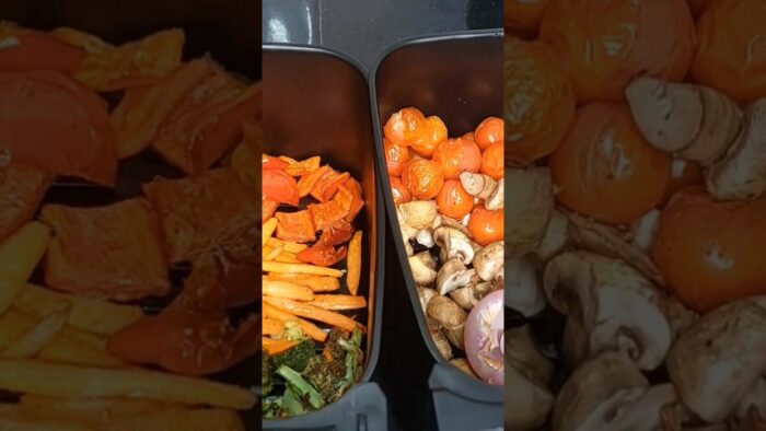 Verduras asadas en freidora de aire 🥦🥕#airfryer Receta Saludable