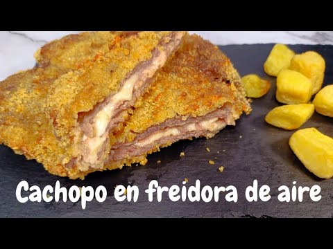 😍 ¡Cachopo Perfecto en Freidora de Aire! 🍖✨ ¡Crujiente, Jugoso!