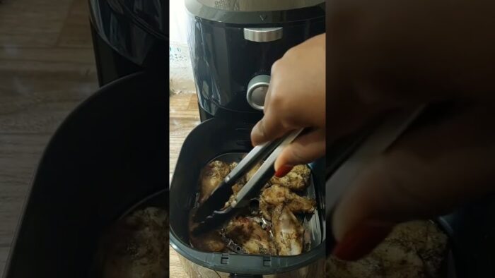 Air fryer jerk chicken wings #jamaican #food #caribbeanfood #recipe #jamaicanfood