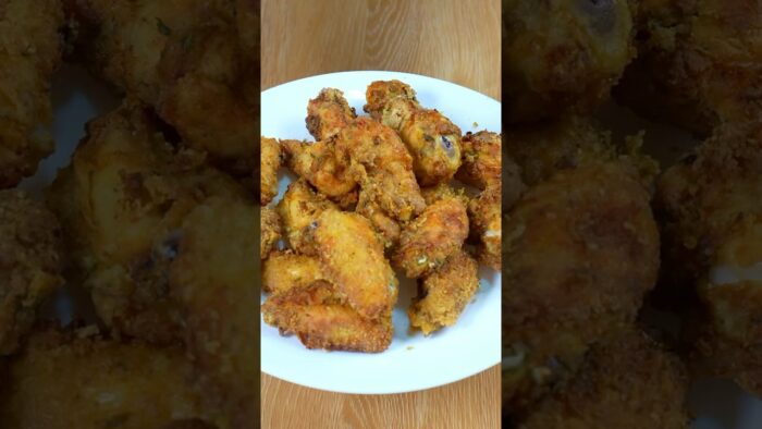 Alitas de pollo saludables y crujientes. #recetas #alitasdepollo #airfryer #airfryerrecipes