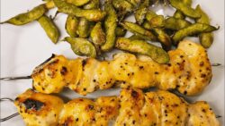 BROCHETAS DE POLLO y EDAMAME EN FREIDORA DE AIRE  🔥 ¡ En 15 minutos !