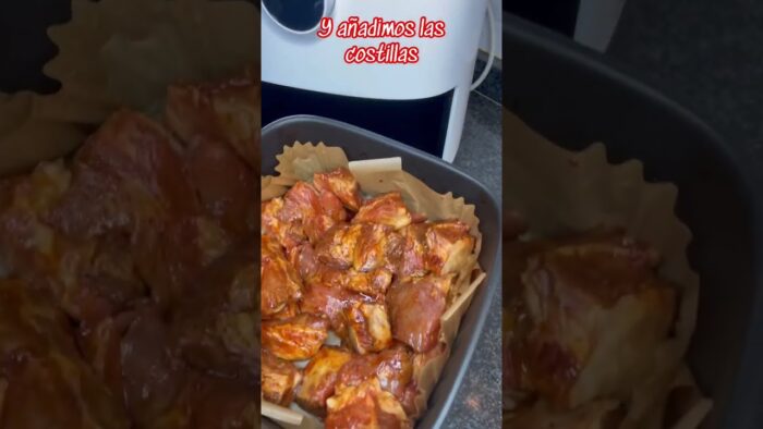 COSTILLAS DE CERDO en Airfryer!! #shorts #airfryer #costillasdecerdo