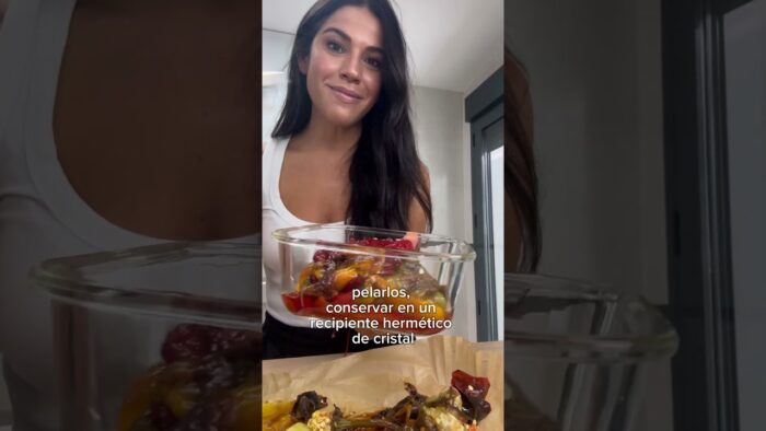 Cómo hacer pimientos asados en la Air fryer – idea de comida y cena saludable #recetasfaciles