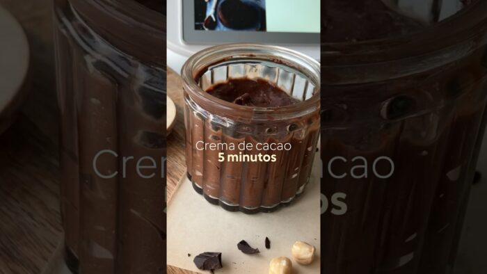Crema de chocolate casera en #thermomix en 5 minutos #recetasthermomix #cookidoo