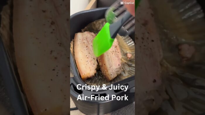 Crispy Juicy Air-Fried Pork #recipe #foryou #fyp #shorts #airfryer #airfryerrecipes #foodiegram