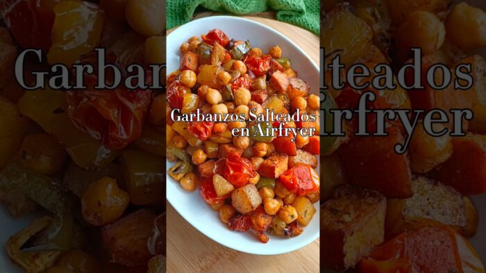 Garbanzos Salteados en Airfryer #freidoradeaire #recetasfreidoradeaire  #fyp #viralvideo