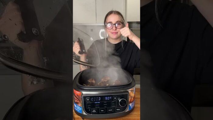 HICE ASADO EN LA AIR FRYER Y ASÍ QUEDÓ (Receta) #shorta #asado #carne #airfryer