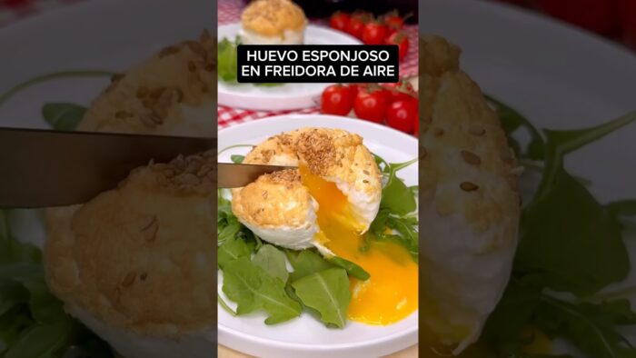 HUEVO NUBE en FREIDORA DE AIRE 🥚 #shorts #recetas