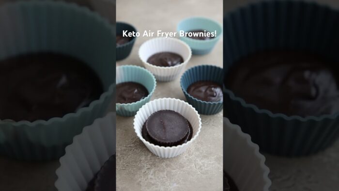 Keto Air Fryer Brownies! recipe in the comments. #ketorecipes #airfryerrecipes #sugarfreerecipes