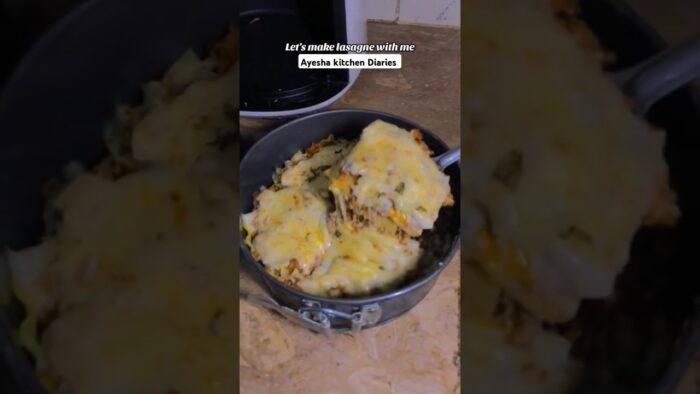 Lasagna recipe || lasagna air fryer #food #recipe #viralvideo #ayeshakitchen