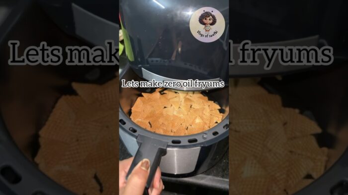 Oil free fryums ||Air fryer recipe ||zero oil snacks #trendingshortstamil #viralshortstamil #tamil😱