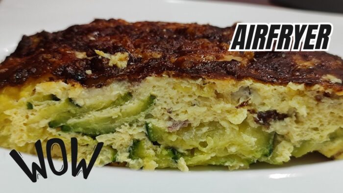 ✨ PASTEL DE CALABACÍN EN FREIDORA DE AIRE 🧀🥒