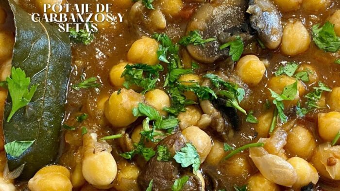 POTAJE DE GARBANZOS Y SETAS 🍄‍🟫 CON THERMOMIX 6!! 😋😋