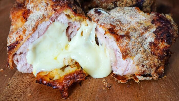 RECETA PECHUGA DE POLLO RELLENA EN FREIDORA DE AIRE🍗| RECETA CORDON BLEU