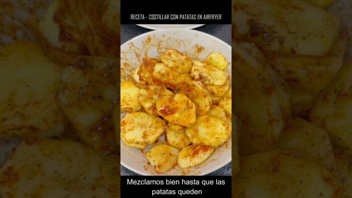Receta costillar con patatas en airfryer #shorts #recetasairfryer #recetas #recetasfaciles